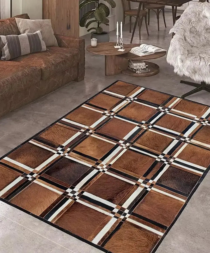 New Cowhide Patchwork Rug