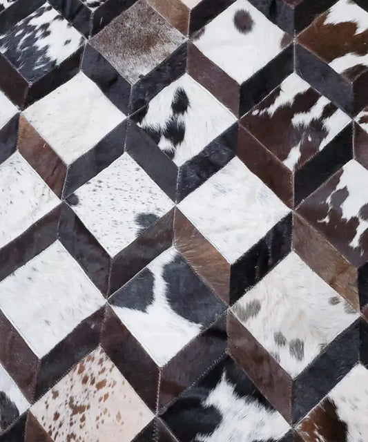Original Cowhide Patchwork Rugs WAAC
