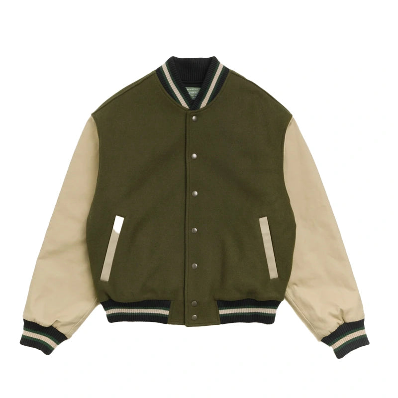STUSSY DENIM TEARS VARSITY JACKET WAAC