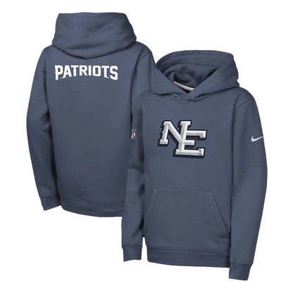 Youth Nike Blue New England Patriots Rivalries Sideline Hoodie WAAC