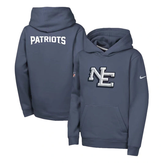 Youth Nike Blue New England Patriots Rivalries Sideline Hoodie WAAC