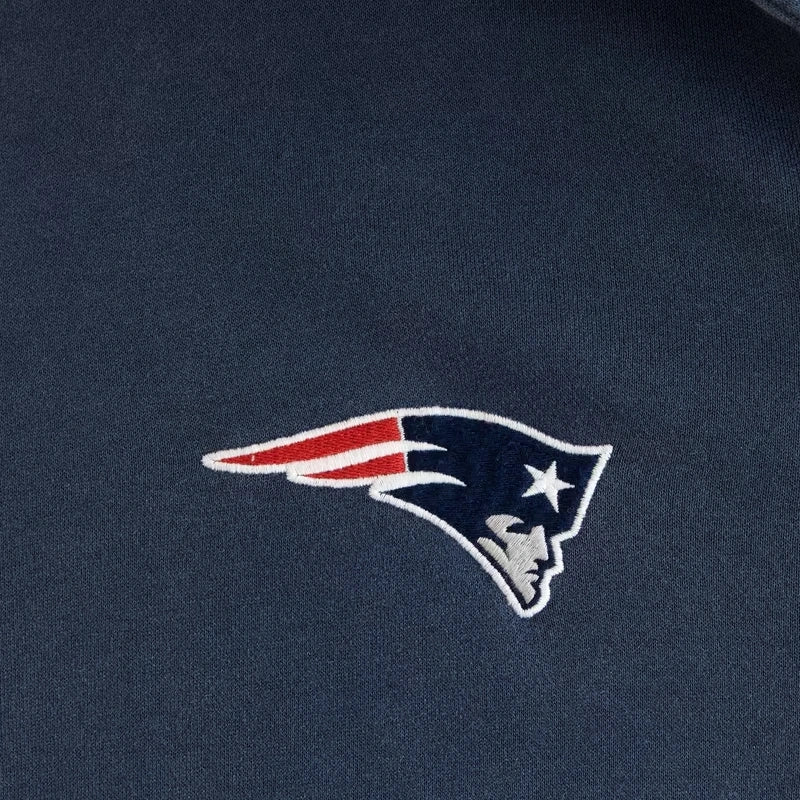 Abercrombie & Fitch Navy New England Patriots Fleece Full-Zip Hoodie WAAC