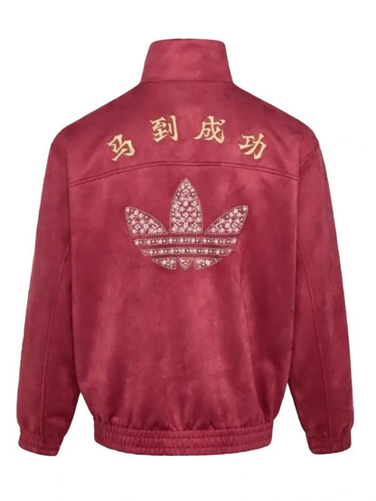 Adidas Chinese New Year Burgundy Rhinestone Jacket WAAC