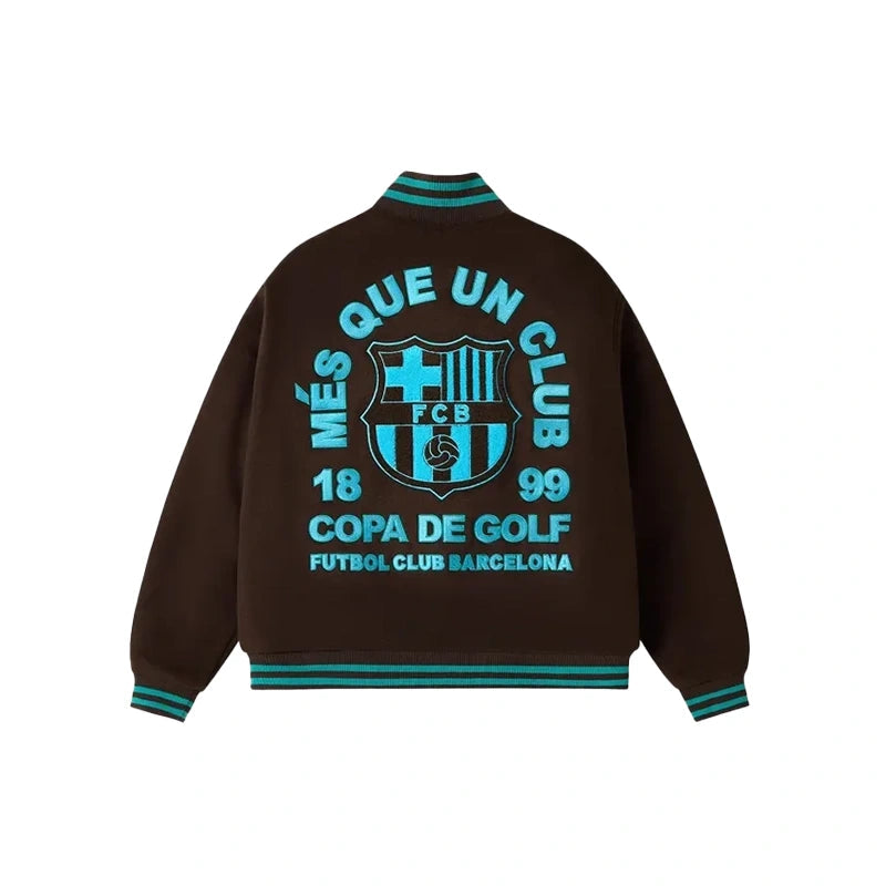 FC Barcelona Golf Wang Letterman Varsity Jacket WAAC
