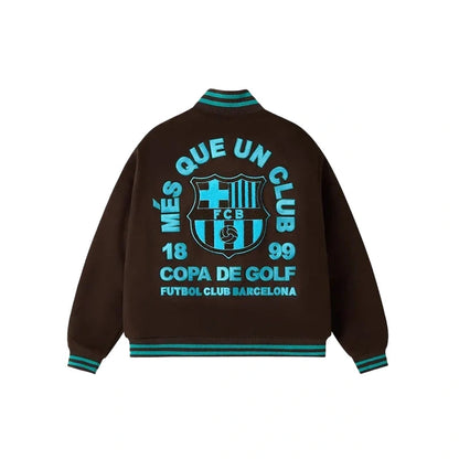 FC Barcelona Golf Wang Letterman Varsity Jacket WAAC