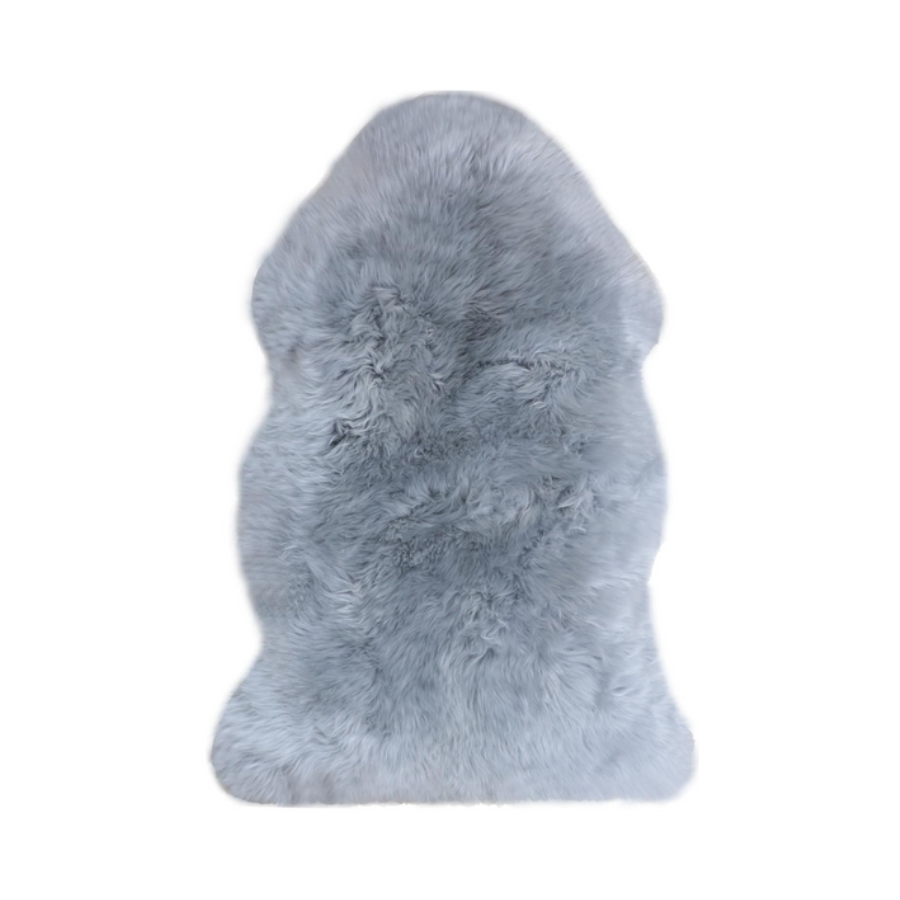 Genuine Gray Sheepskin Rug – Soft Natural Wool, 2 x 3 ft WAAC