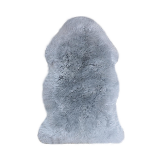 Genuine Gray Sheepskin Rug – Soft Natural Wool, 2 x 3 ft WAAC
