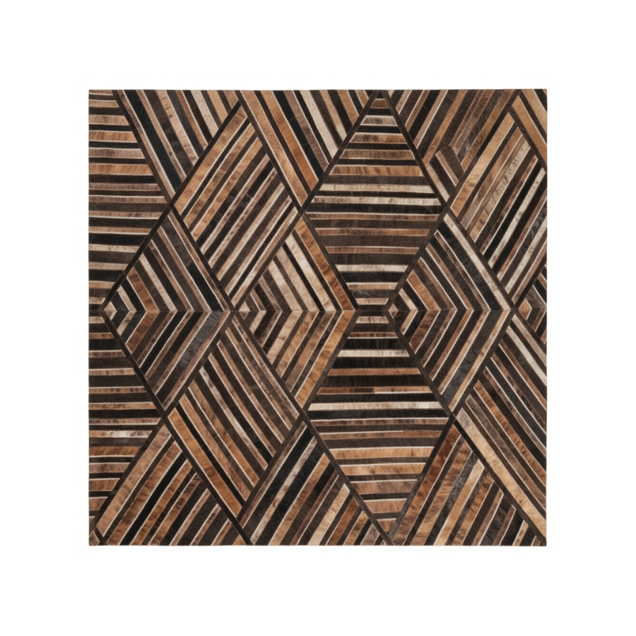 Handmade Cowhide Patchwork Leather Rug WAAC