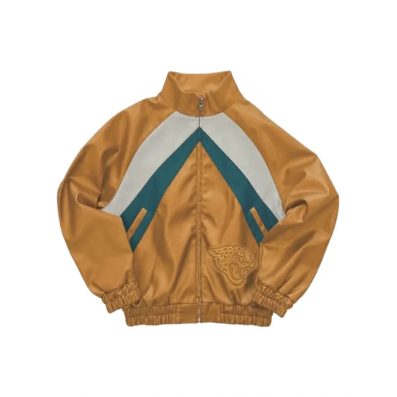 Jacksonville Jaguars Leather Kru Track Jacket WAAC