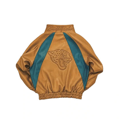 Jacksonville Jaguars Leather Kru Track Jacket WAAC
