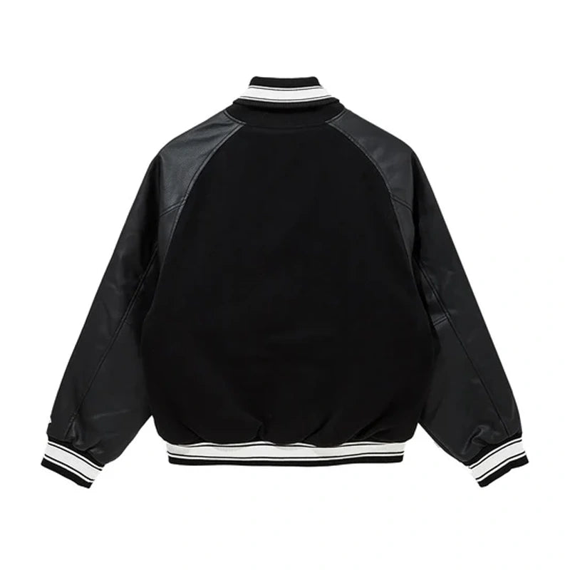 Los Angeles Dodgers Raglan Black Varsity Jacket WAAC