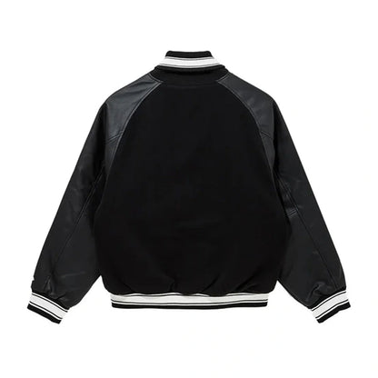 Los Angeles Dodgers Raglan Black Varsity Jacket WAAC