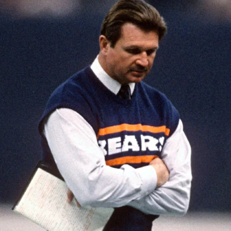 Mike Ditka Chicago Bears Sweater Vest WAAC
