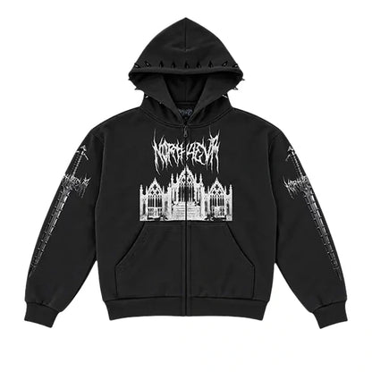 N0RTH4EVR Cathedral Zip Hoodie WAAC
