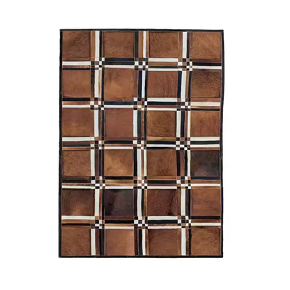 Brown Cowhide Patchwork Rug WAAC