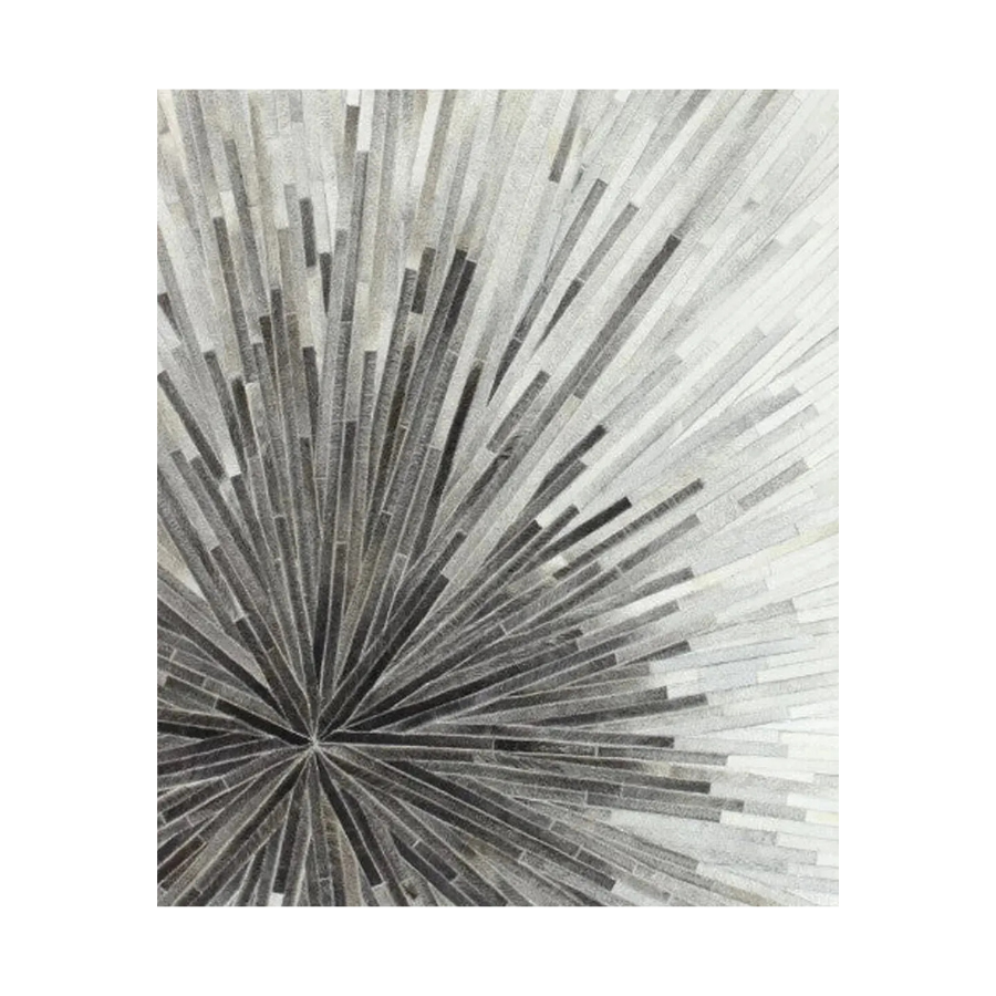 Gray Cowhide Patchwork Rug WAAC