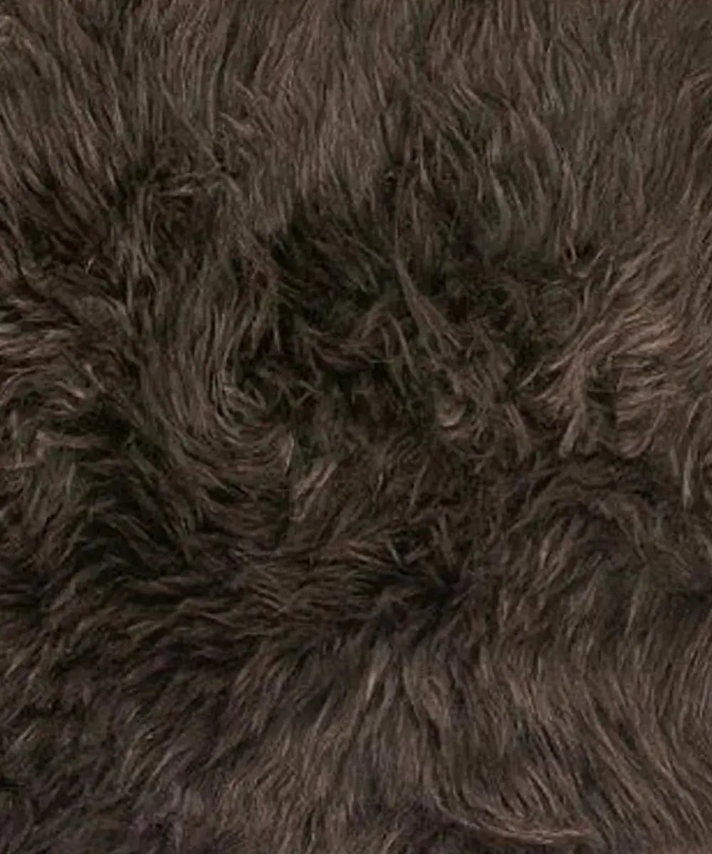 New Genuine Sheepskin Dark Brown Rug WAAC