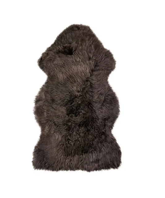 New Genuine Sheepskin Dark Brown Rug