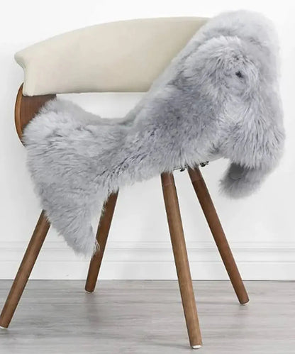 New Genuine Sheepskin Gray Rug WAAC