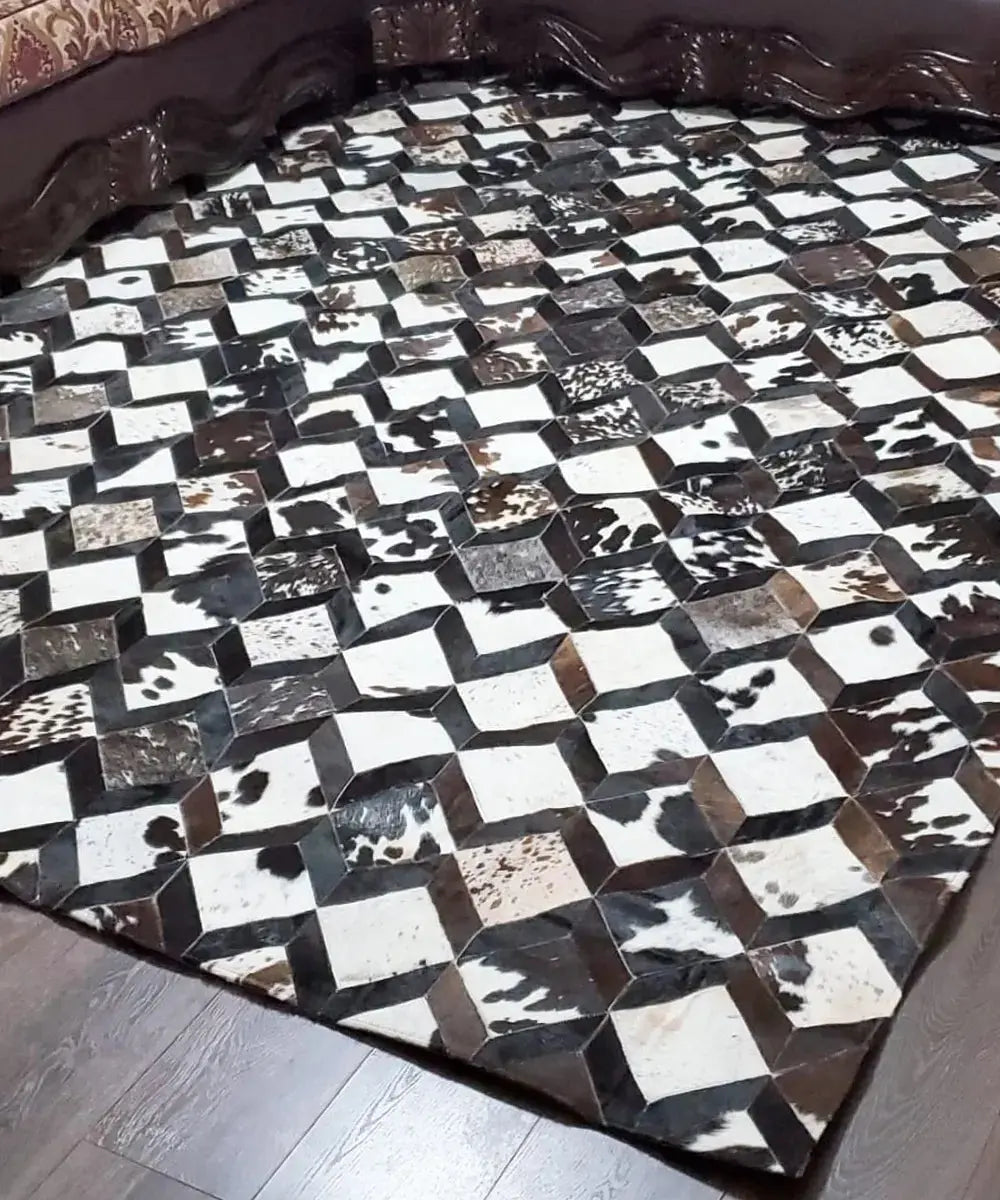 Original Cowhide Patchwork Rugs WAAC